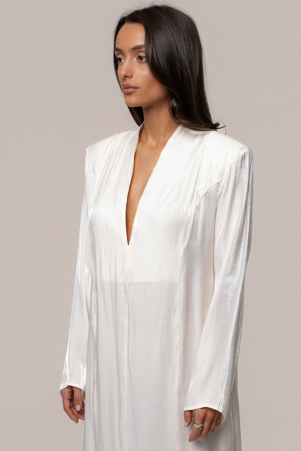 Ivory Evergreen Nights Maxi Dress