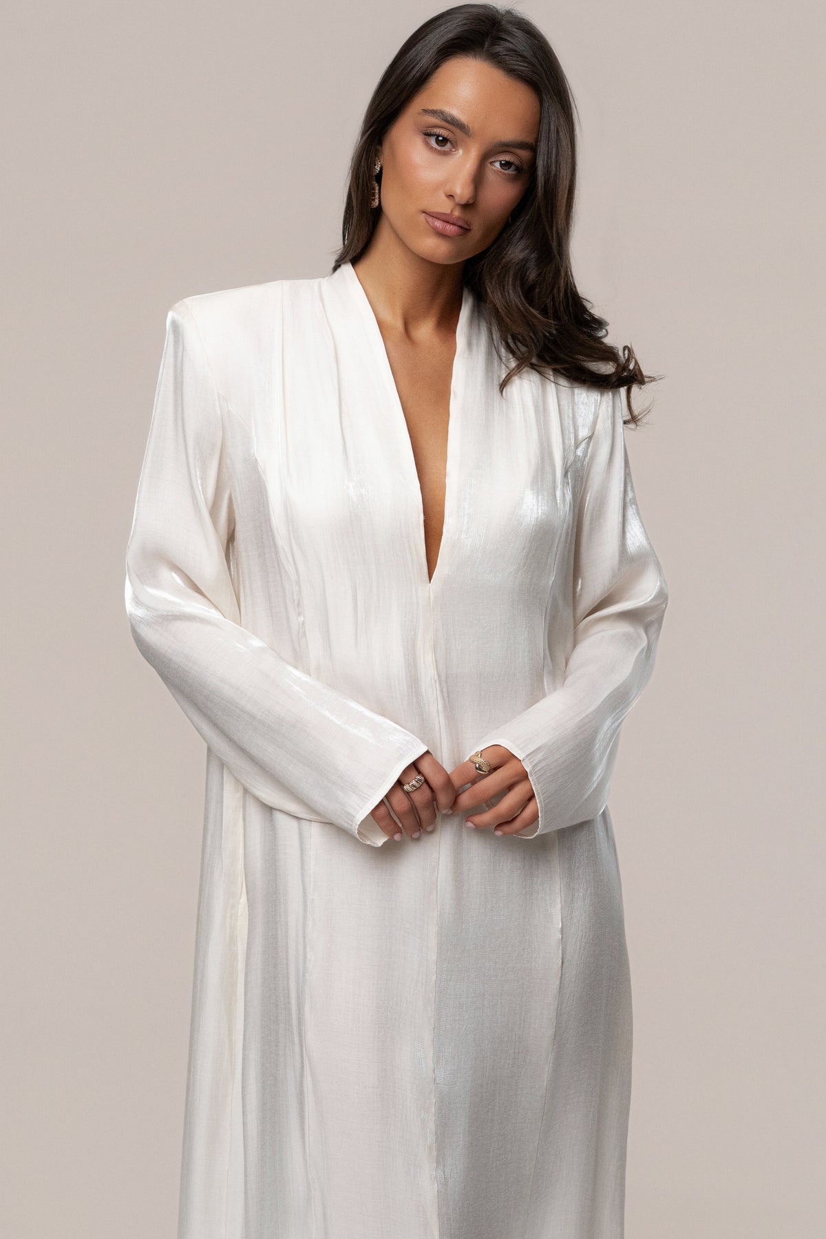 Ivory Evergreen Nights Maxi Dress