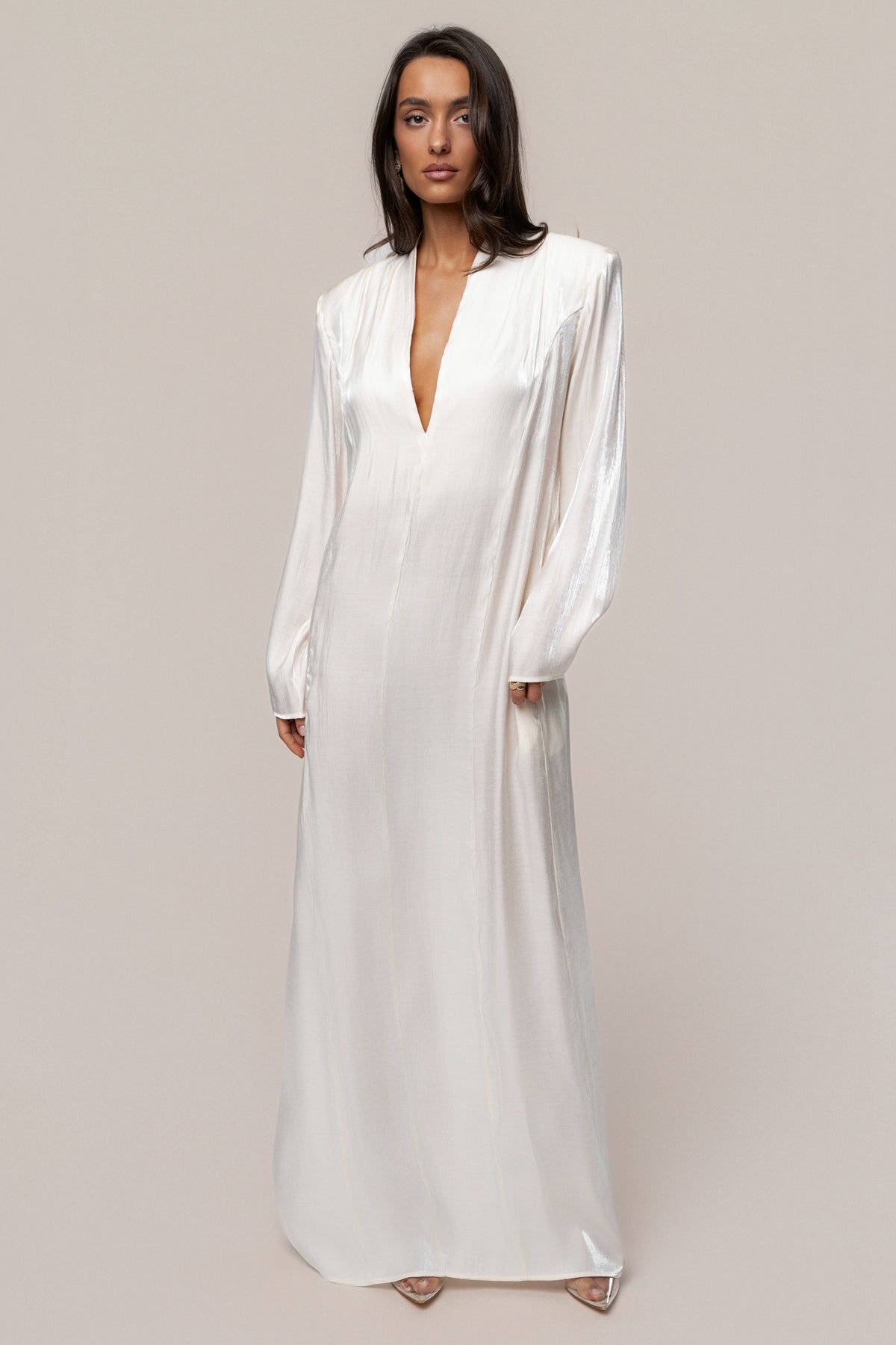 Ivory Evergreen Nights Maxi Dress