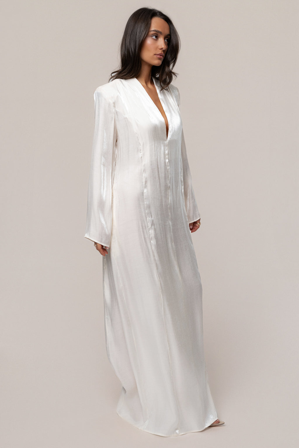 Ivory Evergreen Nights Maxi Dress