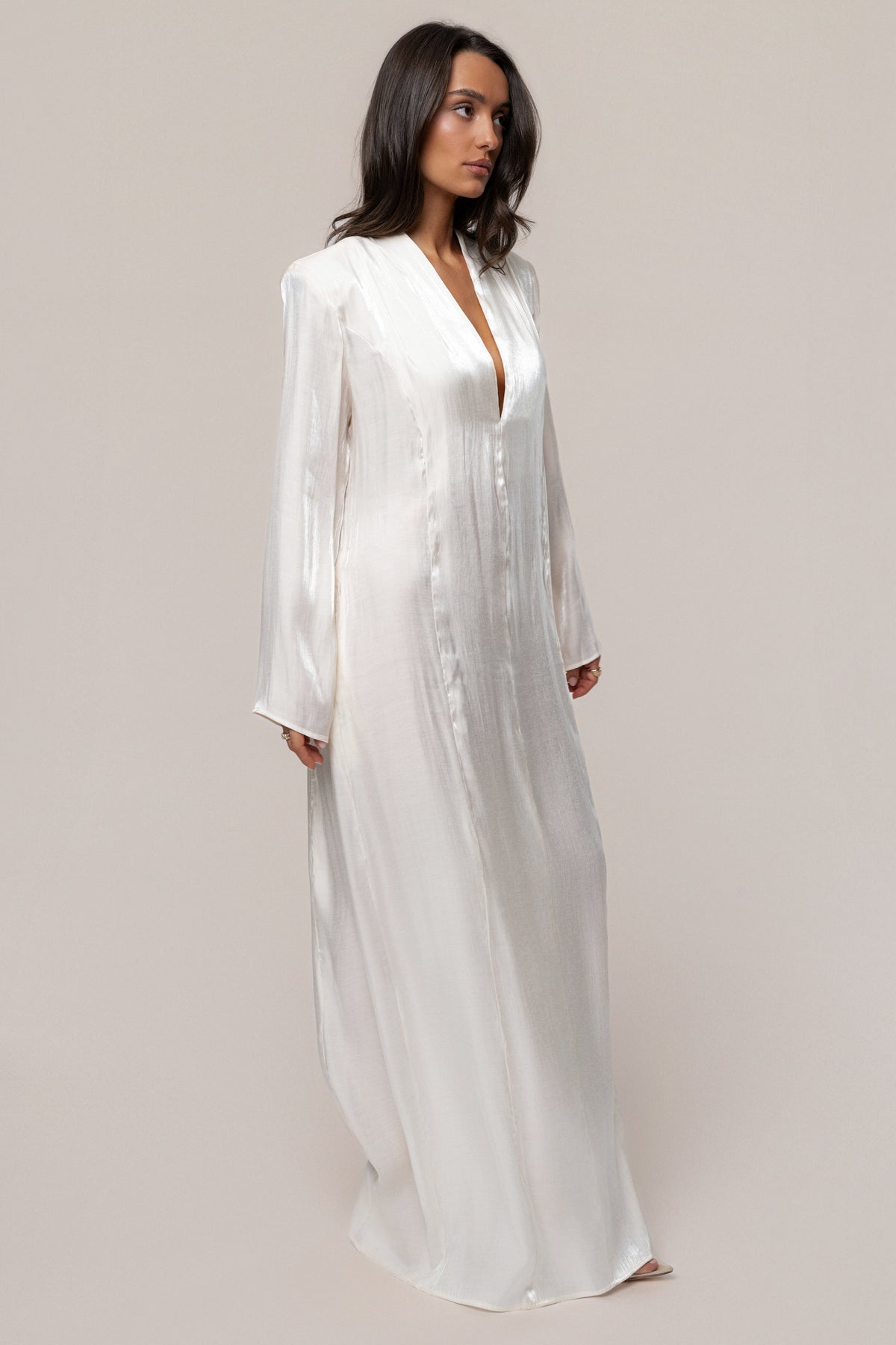 Ivory Evergreen Nights Maxi Dress