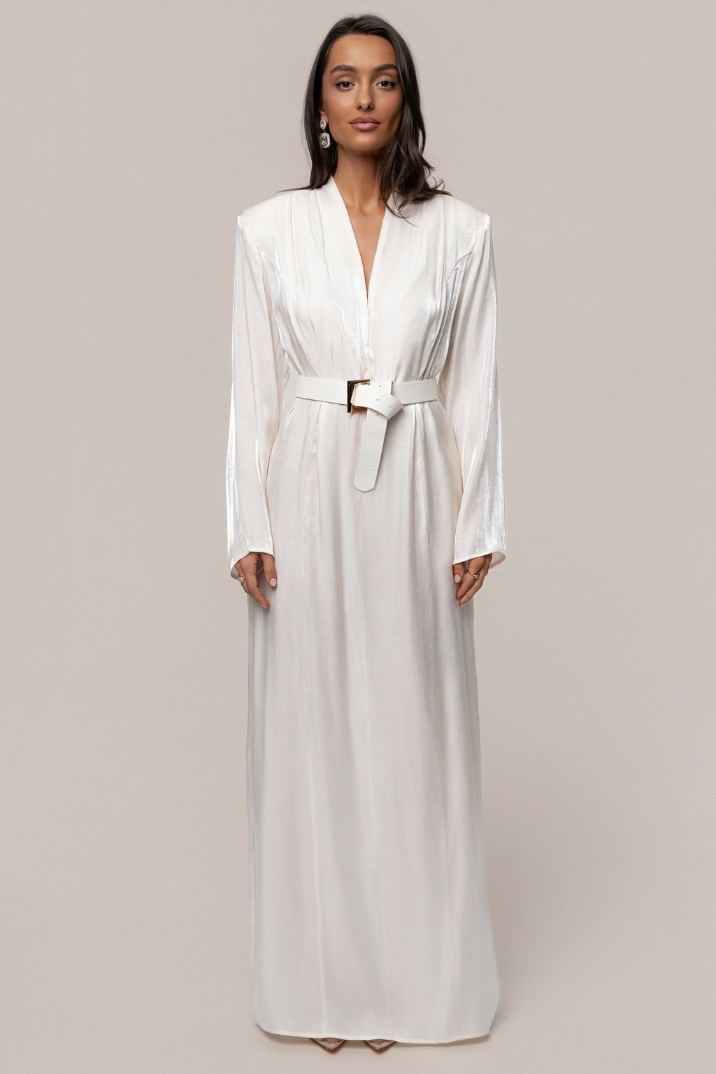 Ivory Evergreen Nights Maxi Dress