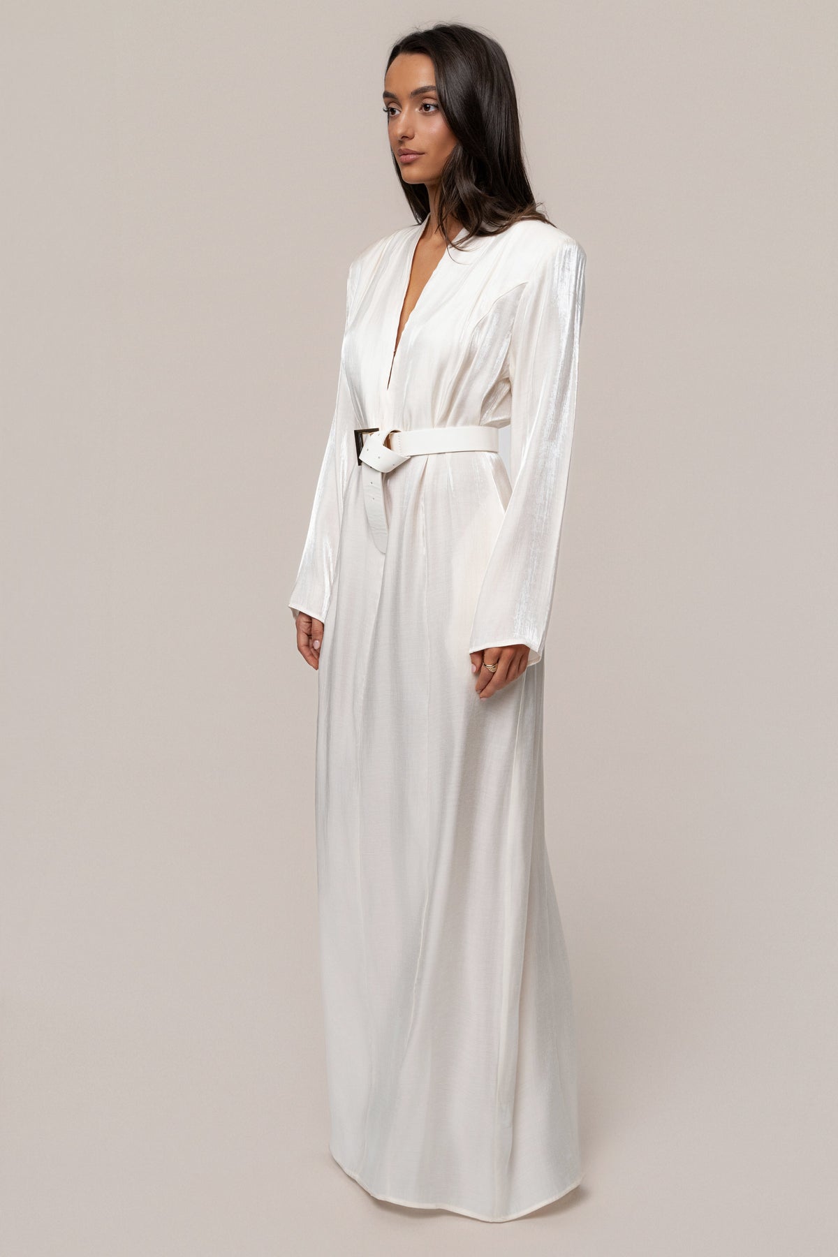 Ivory Evergreen Nights Maxi Dress