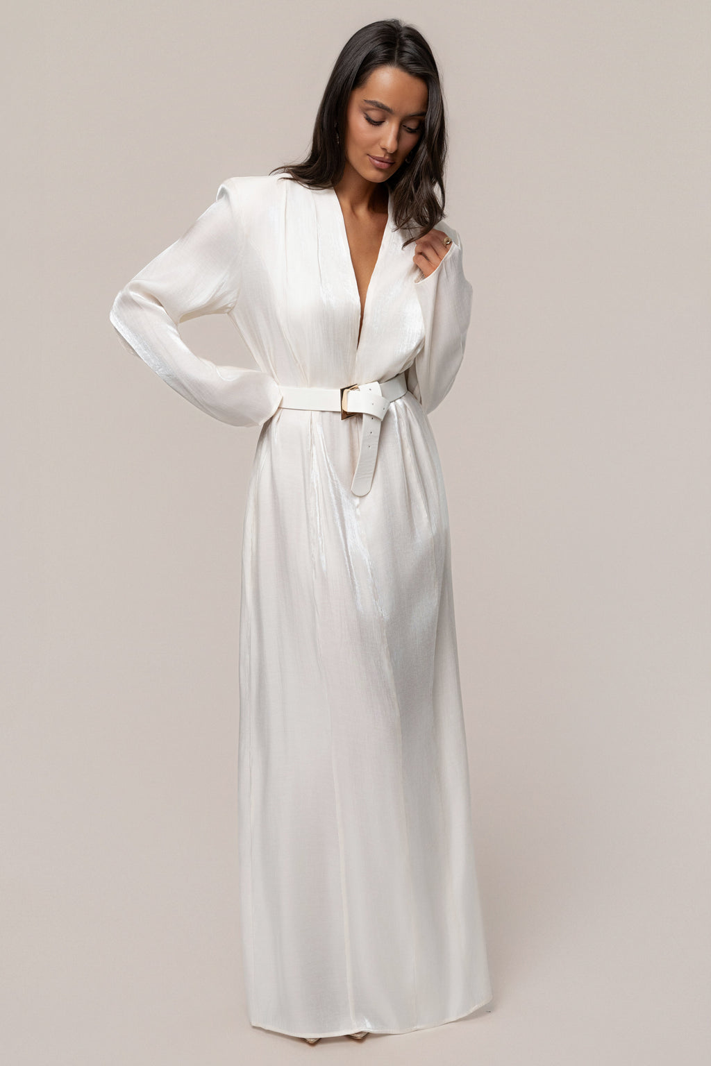 Ivory Evergreen Nights Maxi Dress