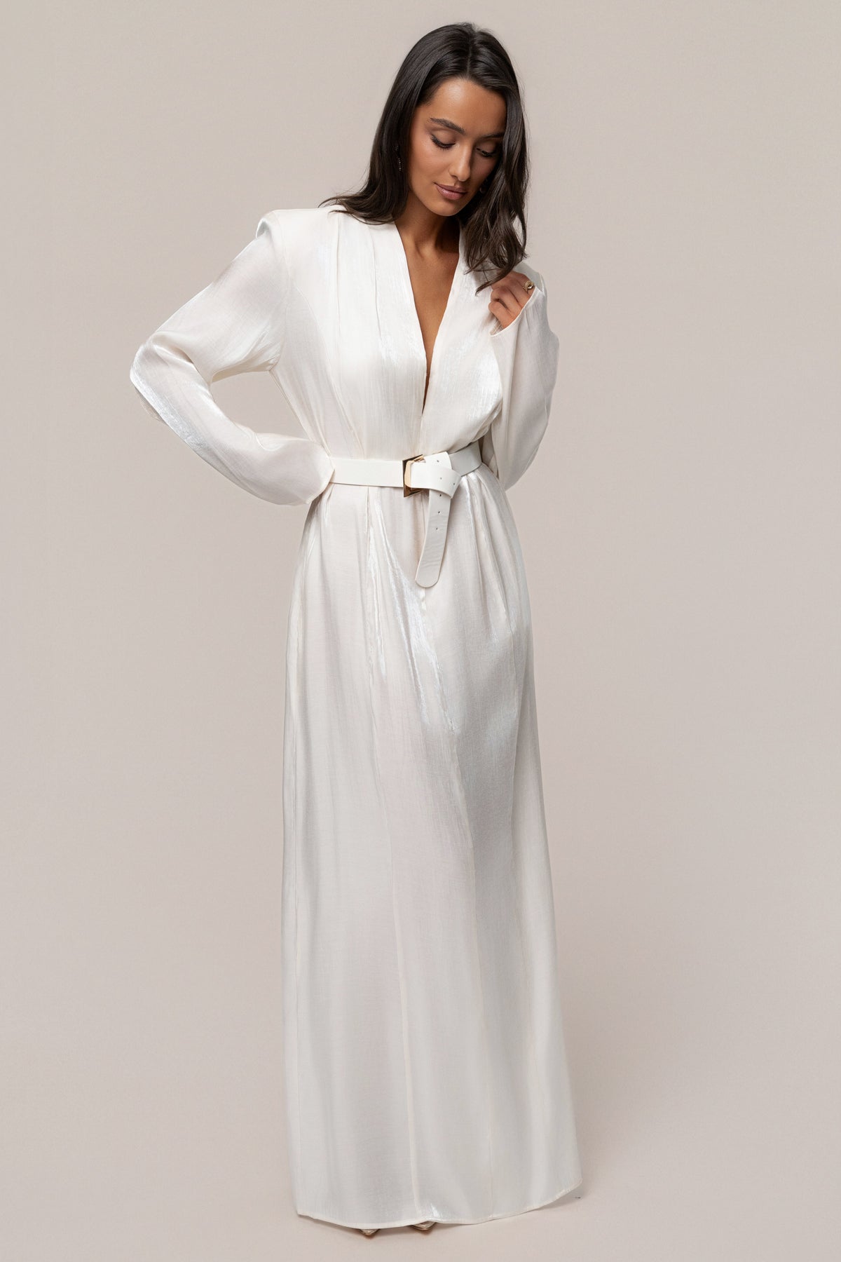 Ivory Evergreen Nights Maxi Dress