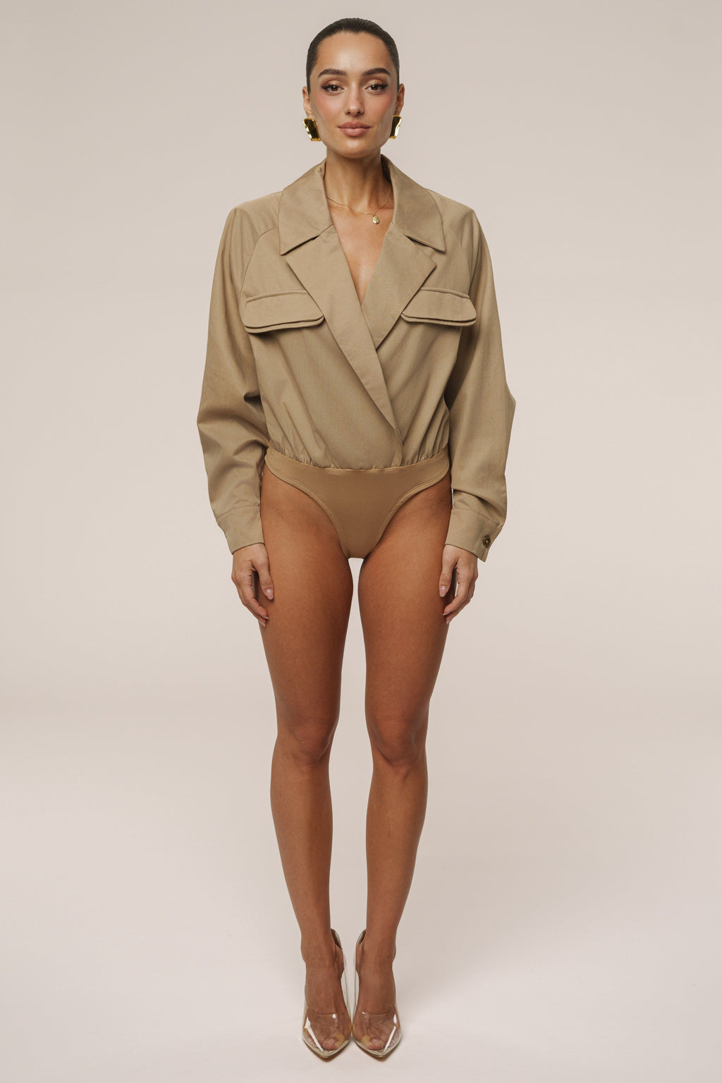 Tan Structure Theory Bodysuit