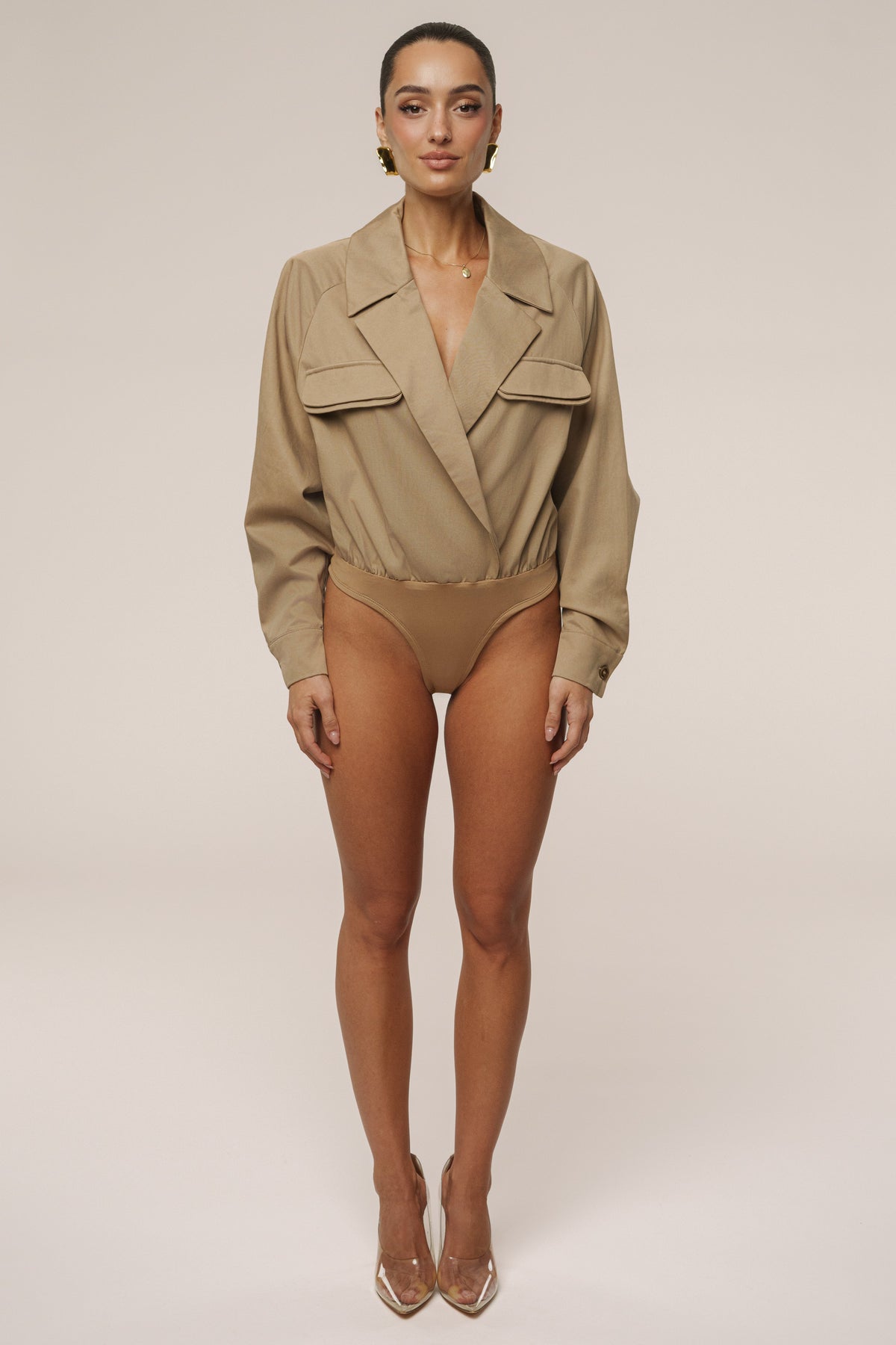 Tan Structure Theory Bodysuit