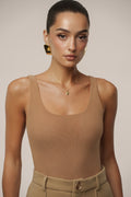 Pecan Mesh Essentials Tank Bodysuit Undergarment