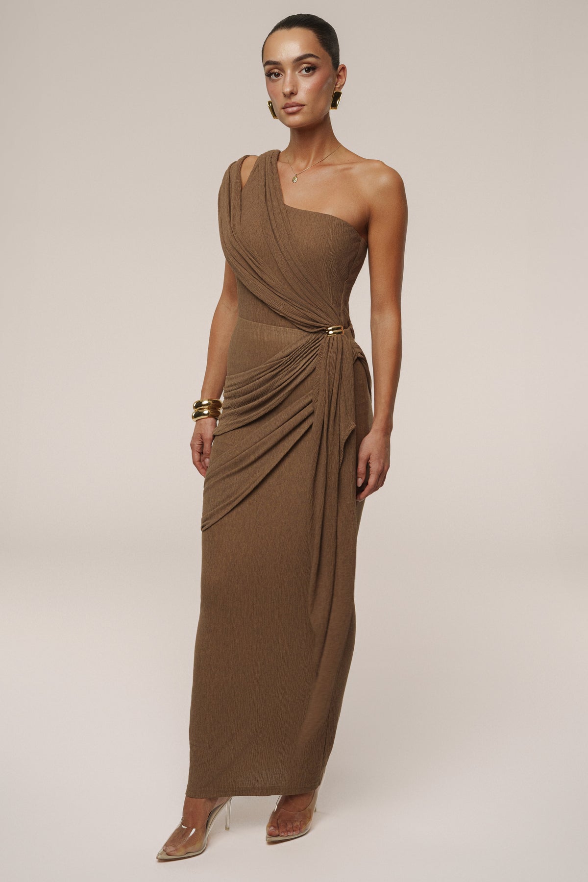 Chocolate Lovina Drape Bodysuit