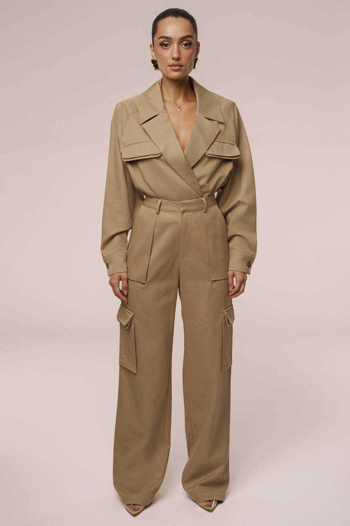 Tan Structure Theory Bodysuit