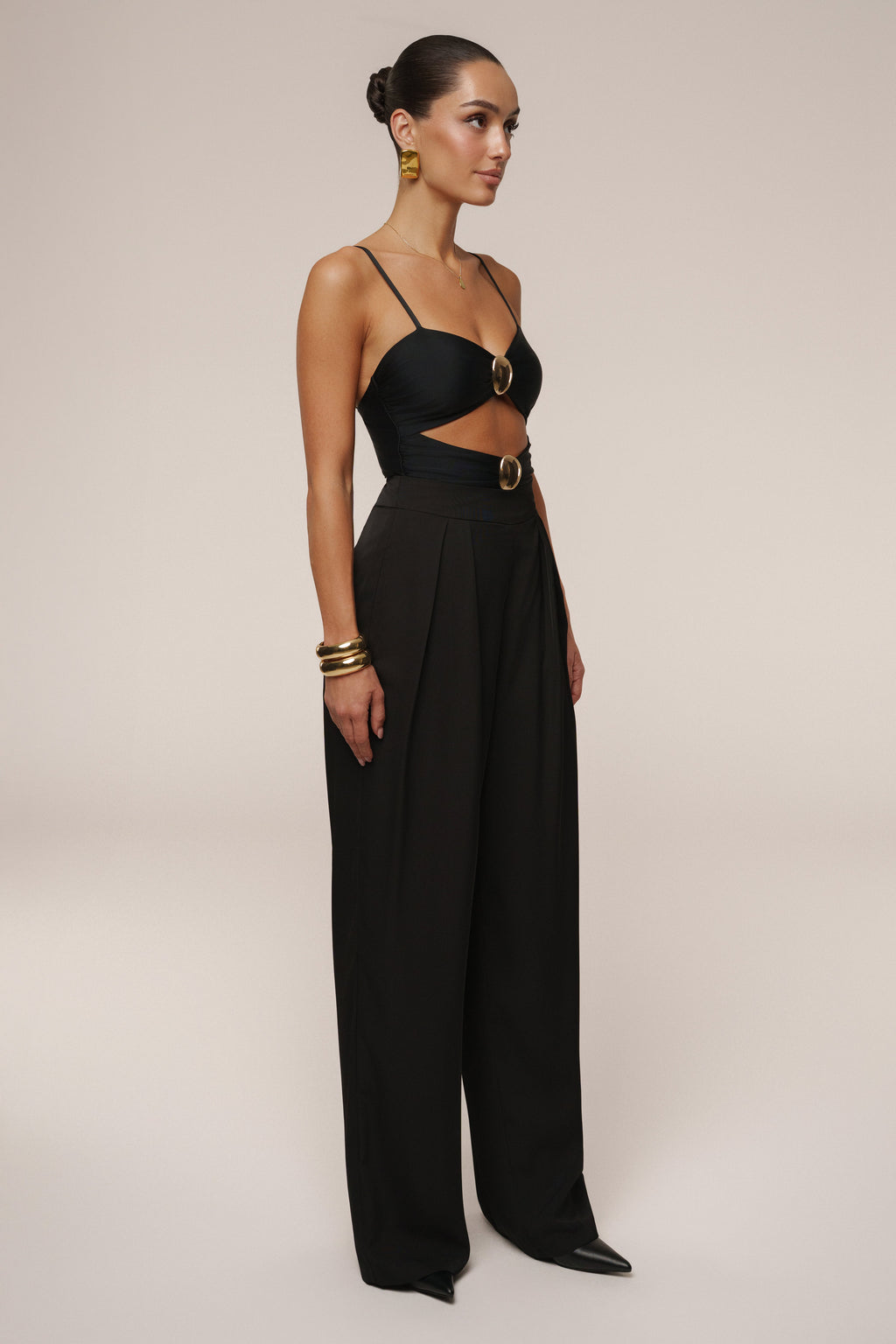 Black Aura Embellished Bodysuit