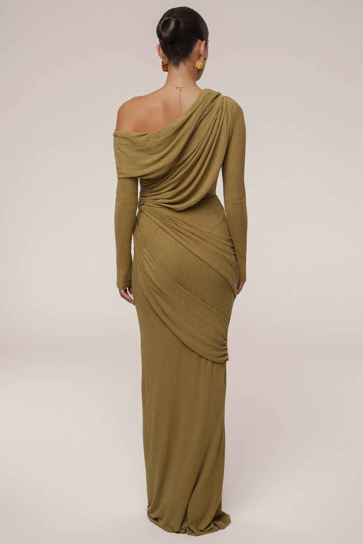 Moss Textured One Shoulder Bodysuit