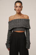 Grey Off Duty Sweater Top