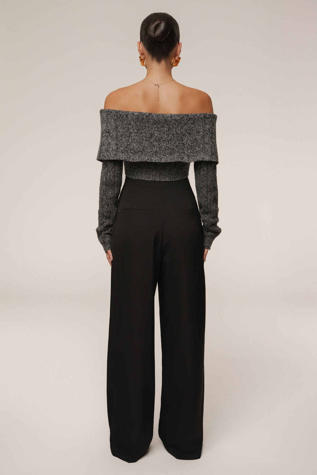 Grey Off Duty Sweater Top