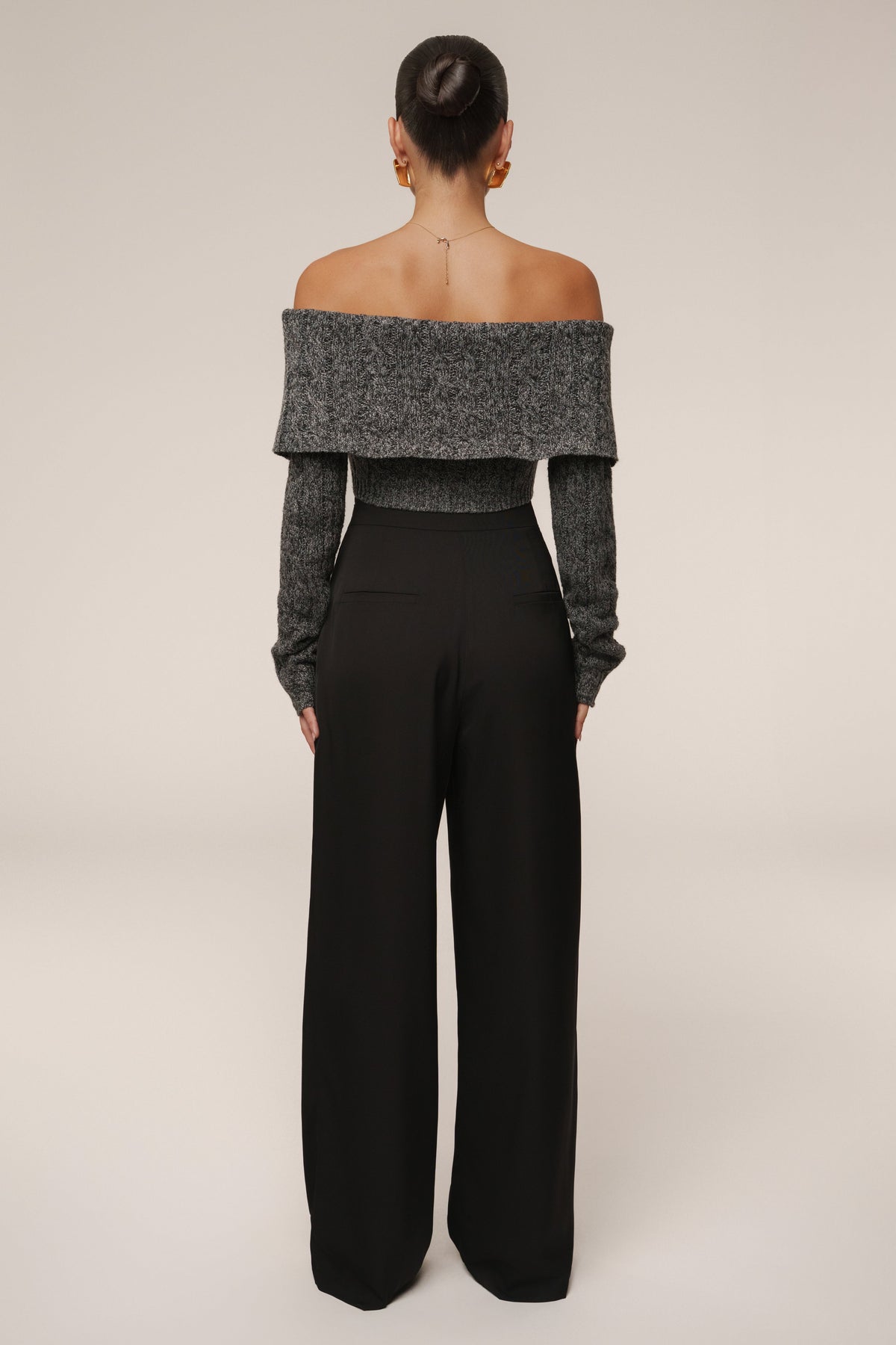 Grey Off Duty Sweater Top