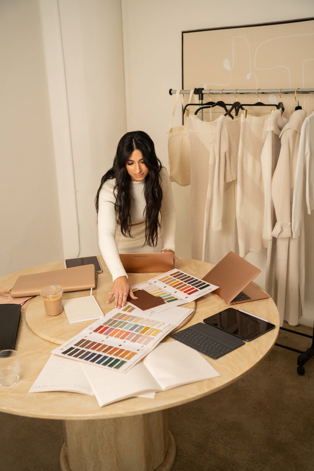 Beige TATIANA SOASH x JLUXLABEL Dreams & Plans Catch All Bag