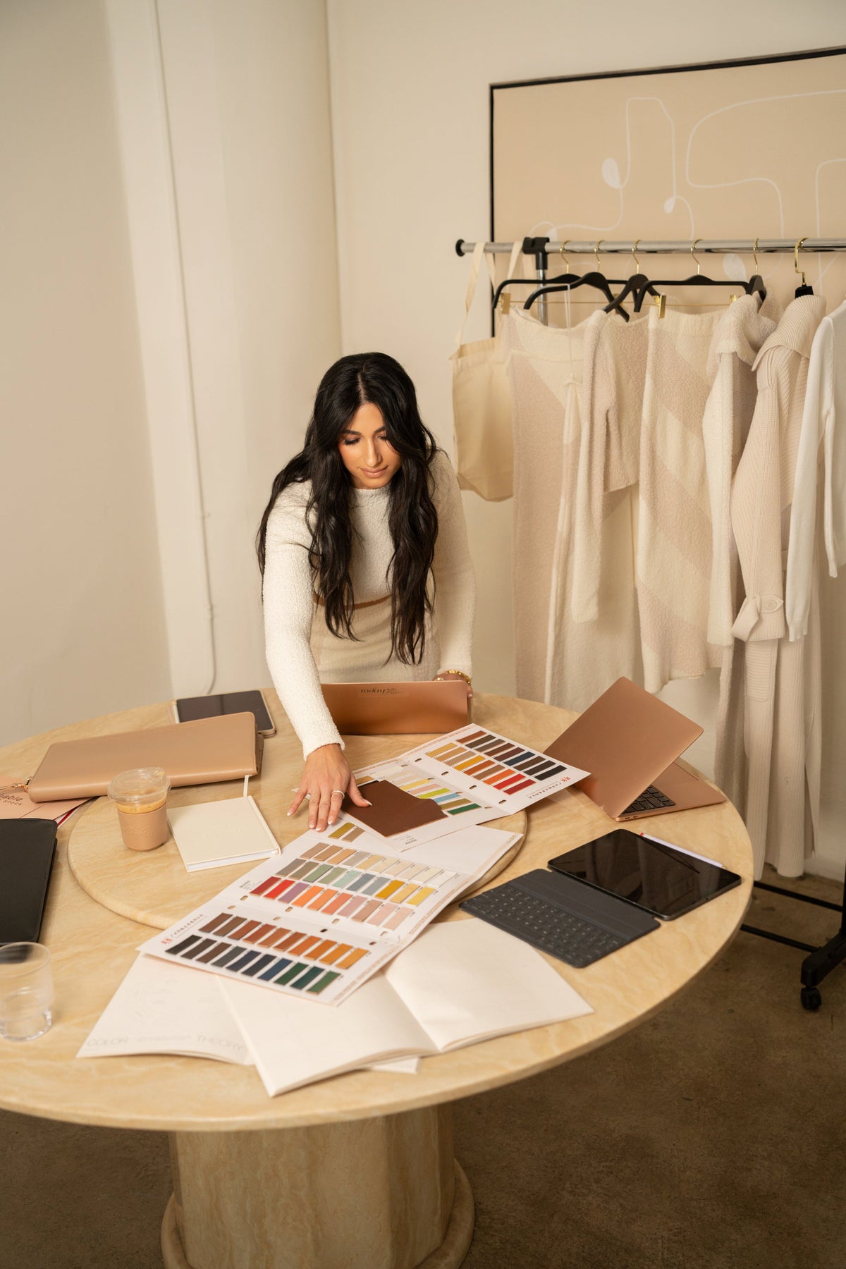 Beige TATIANA SOASH x JLUXLABEL Dreams & Plans Catch All Bag