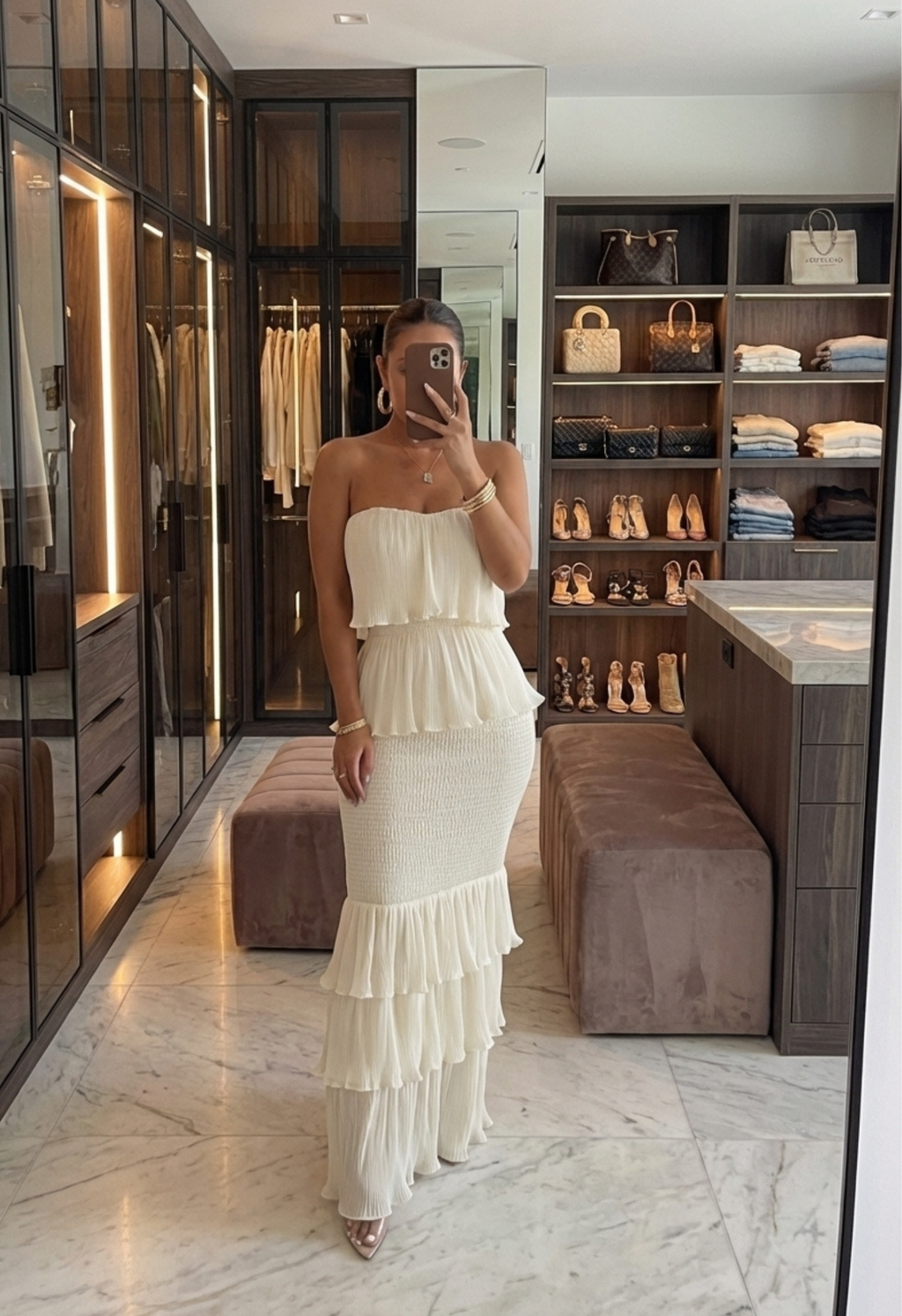 Ivory Casa Blanca Ruffle Dress